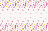 Tafelkleed First Birthday Pink Dots 137x213cm