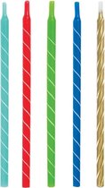 Verjaardagskaarsjes Gemixed 13cm 12st