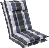 blumfeldt Sylt Set van 2 tuinkussen - stoelkussen - zitkussen - hoge rugleuning - hoofdkussen - 50 x 120 x 9 cm - UV-bestendig polyester