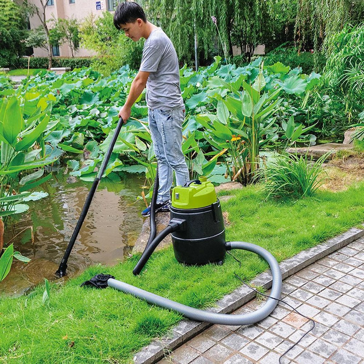 Wiltec Teichsauger 1400 W, 30 L Füllmenge, mit 2 Wiltec Teichsauger 1400 W, 30 L Füllmenge, mit 2