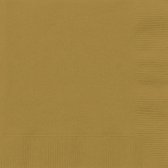 Gouden Servetten 2 laags 25cm 20st