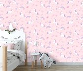 Dutch Wallcoverings - Over The Rainbow- Licornes Pink