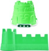 Zandkasteel emmer 13x17 cm + Zandkasteel muur  40 x 19 cm groen