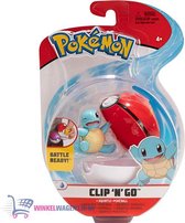 Pokemon Clip 'N Go - Squirtle + Poké Ball - Speelgoed + 3 Pokémon Stickers + Pokémon Balpen!  | Speelgoed Speelfiguur Actiefiguur voor kinderen jongens meisjes | Pokemon Kaarten GO Poke Mon S