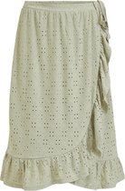 VILA Vikawa Midi Emb Wrap Skirt Dessert Sage Dames Rok - Maat L