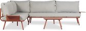 Lanterfant® Loungeset Beau - Aluminium - 5 personen - Terracotta