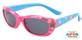 Dielay - Zonnebril Kinderen - Bloemen - UV400 bescherming Cat. 3 - Gepolariseerde Glazen 48 mm - Roze en Blauw