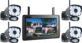 ELRO CZ60RIPS-4 Draadloze 1080P HD Complete Beveiligingscamera Set - Met 4 camera's, 9 inch monitor en App