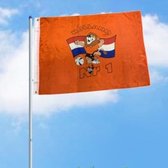 Oranje Vlag leeuw met Nederlandse vlag | WK 2022 voetbal Holland | 75 x 100 cm