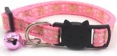 ACE Pets Kattenhalsband met Veiligheidssluiting – Halsband Kat & Kitten - Kittenhalsband & Kattenbandje met Belletje - Roze