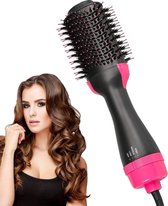 Dealingtoday 3-in-1 Magic Brush Föhnborstel – Borstel - Föhnborstel met ionic technologie - Zwart/Roze