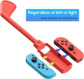 PlayCool Handgreep voor Golfspellen Geschikt voor Mario Golf: Super Rush - Nintendo Switch Joy-Con Set van 2 Rood en Blauw