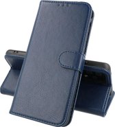 Hoesje Geschikt voor Samsung Galaxy A42 5G - Kaarthouder Book Case Telefoonhoesje - Navy