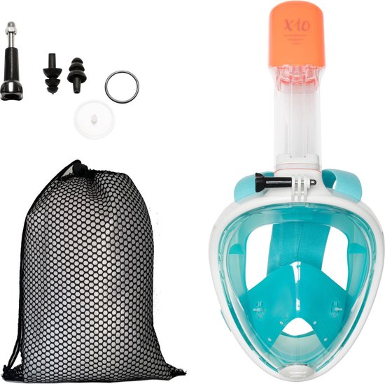 X10 Full Face Mask - Snorkelmasker - Volwassenen - Turquoise - L/XL - X10