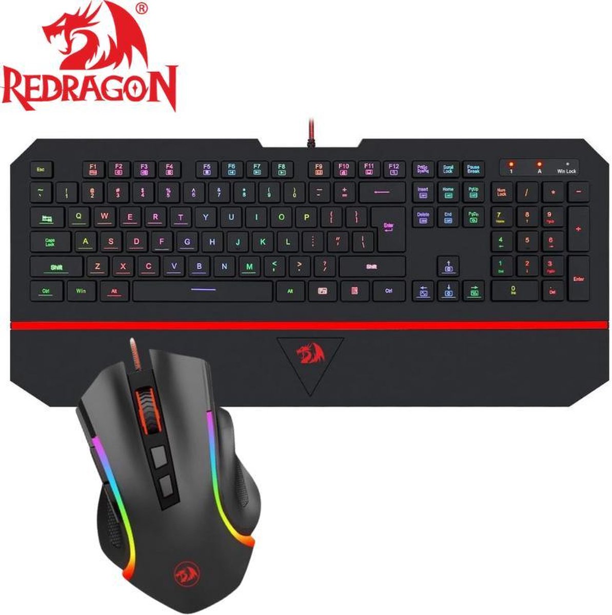 Redragon gaming set| Karura RGB gaming toetsenbord + Griffin RGB gaming muis 7200 DPI!