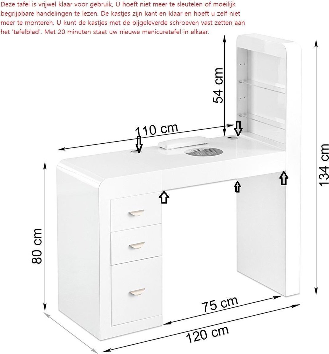 Table de manucure Subazich - Export Mobilier