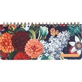 Comello Weekkalender Dahlia 12,5 X 29 Cm Papier/staal Groen/oranje