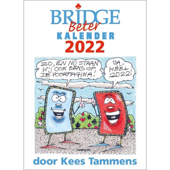 Scheurkalender Bridge Beter 2022 Papier Wit/blauw/rood