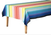 Kleurmeester.nl | Tafelkleed Marquises - Katoen|160 x 160 | Multicolor gestreept