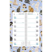 Comello Weekkalender Cats & Butterflies 2022 Papier 34 X 21 Cm