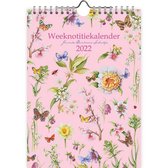 Comello Weeknotitiekalender 2022 Bloesem 23 X 16,5 Cm Roze