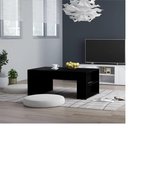 Salontafel - 100x60x42 cm - SALE!! - 4 vakken - Spaanplaat - Zwart - Modern - Rechthoek - hout - Nieuwste Collectie