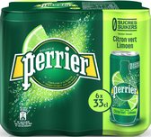 Perrier Limoen  4 X 6 Pack 33cl Slim Blik Bruisend water , Spuitwater, Bruiswater.Zonder Suiker