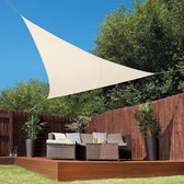 Apeirom Driehoek Ombrelle Voile 5.7x4x4m UV400 WaterProof Awning - AVEC DE MONTAGE SET - 100% HDPE - Plein air Garden - Plage - Camping Patio - Pool Canape - Tente Sun Shelter - Crème
