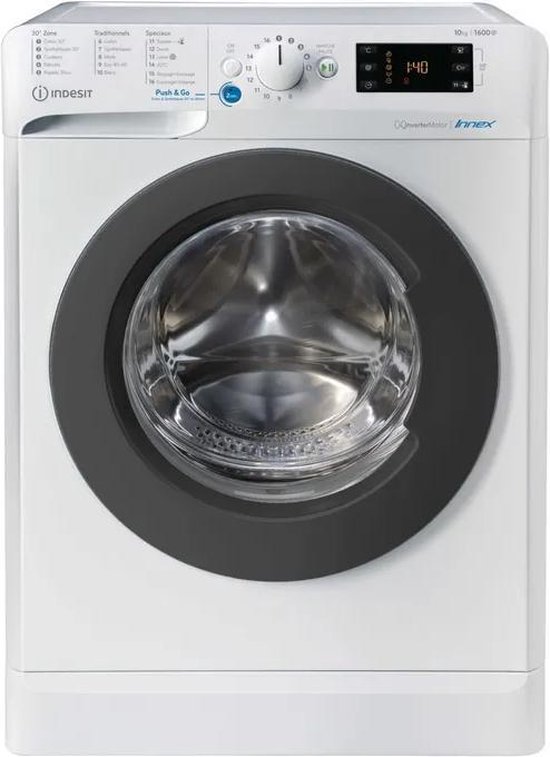 schaduw Aardewerk Articulatie Indesit Wasmachine | Model BWE101683XWKFRN | Wit | 10 kg | 1600 rpm |  Push&Go | bol.com