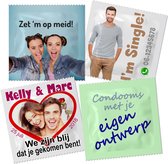 Condooms bedrukken met eigen foto of afbeelding - 10 stuks - origineel cadeau