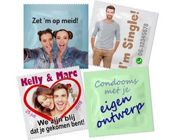 Condoomfolies met eigen bedrukking - 10 stuks