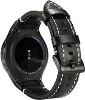 Samsung Gear S3 lederen bandje - zwart - 46mm