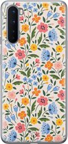 OnePlus Nord hoesje - Romantische bloemen - OnePlus Nord case - Soft Case Telefoonhoesje - Multi