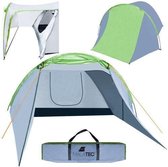 Camping tent Waterproof UV protection waterdicht - 4 Personen - Trekking Outdoor klamboe met hoes  - 240 X 310 CM Groen