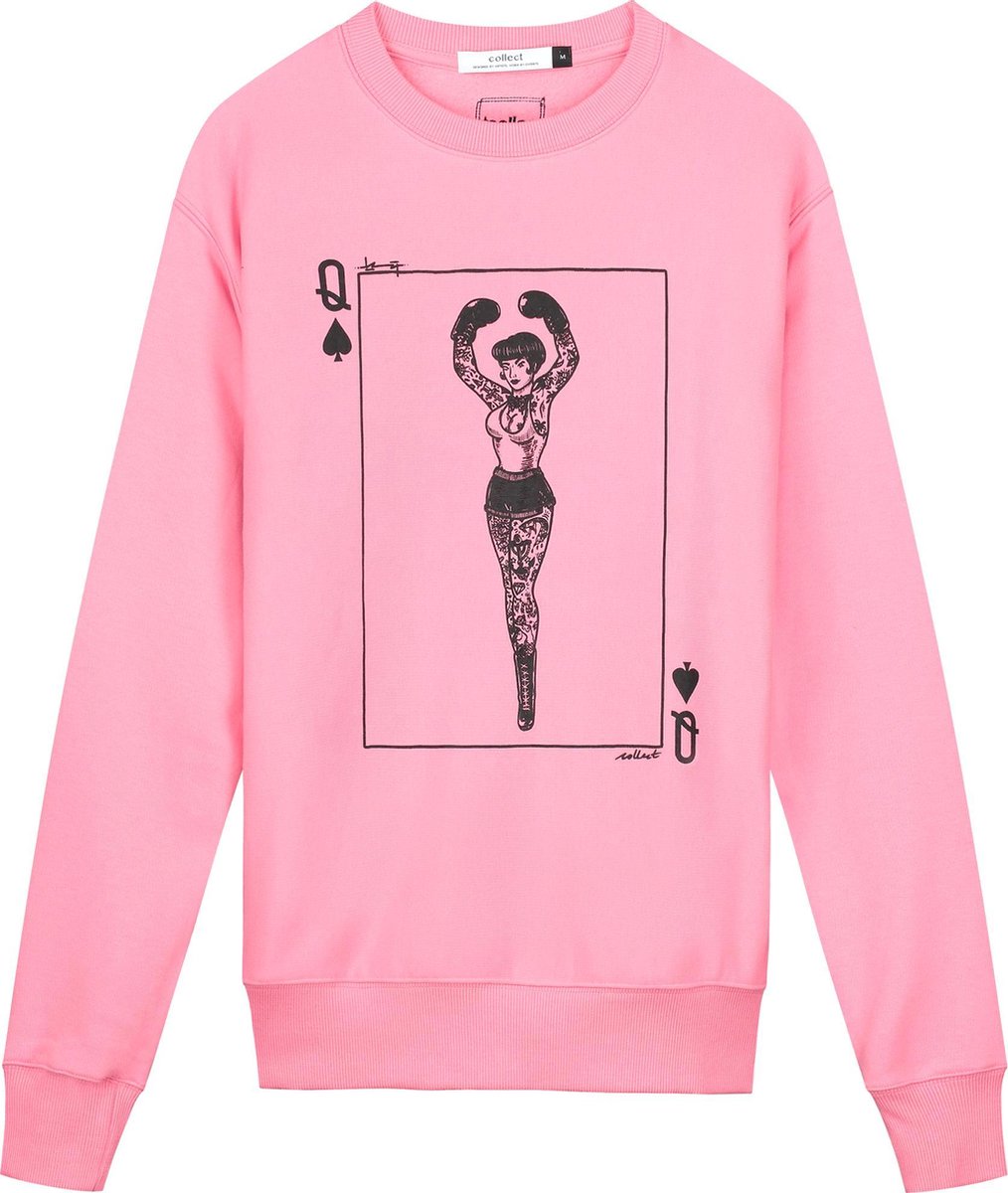 Collect The Label - Hippe Trui - Boxing Queen Sweater - Roze - Unisex - XXL