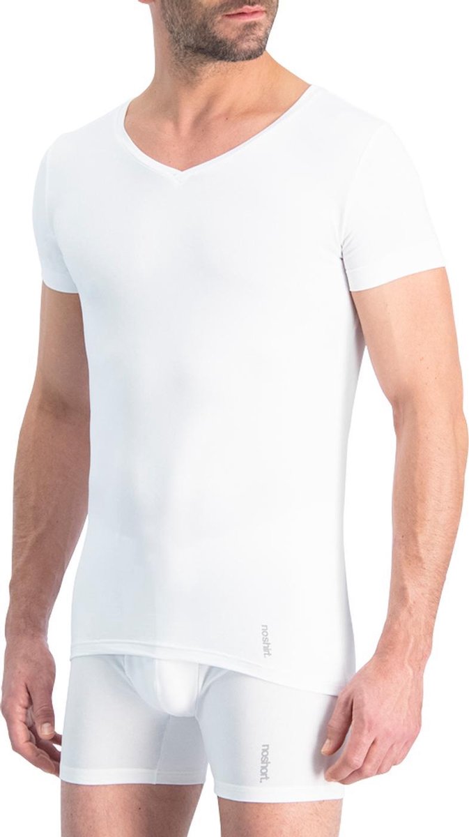 Noshirt Original Cotton - Heren Ondershirt - Reguliere V-Hals - Katoen - Wit - L