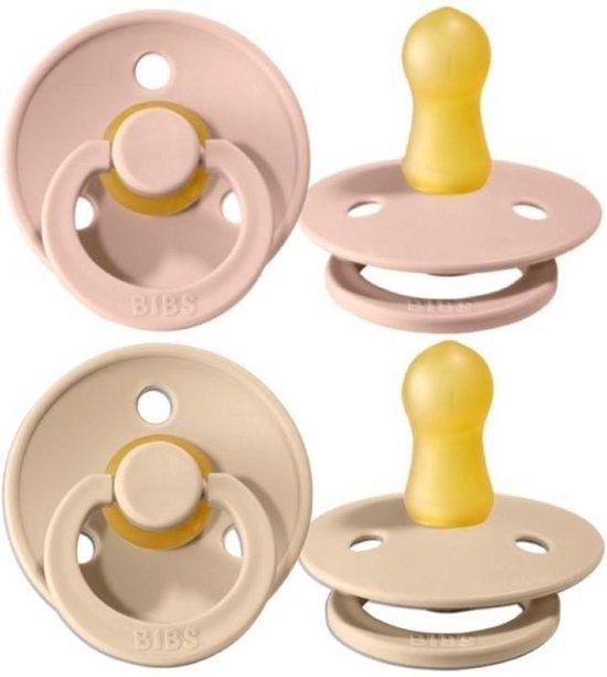 BiBS - Colour Pacifier - Maat 2 - Fopspeen - 2 stuks - Vanilla / Blush van BIBS — afbeelding 5