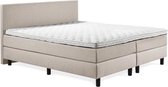 Beddenleeuw Boxspring Bed Esmeralda - 180x200 - Inclusief Geïntegreerde Topper - Ecru