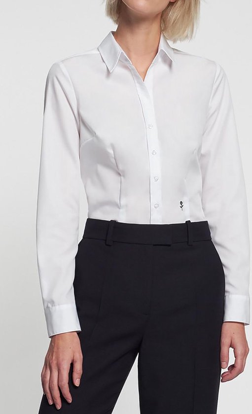 Seidensticker dames blouse slim fit - wit - Maat: 40 | bol.com