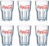 Luminarc Coca Cola Tumbler Drinkglazen/Waterglazen met opdruk - 40 cl - 6 stuks