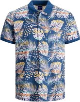 Jack & Jones Poloshirt Jorhazy Aop Polo Ss 12188294 Ensign Blue Mannen Maat - XL