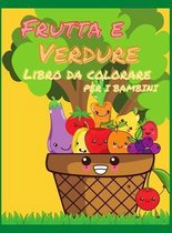 Libro da colorare di frutta e verdura per bambini