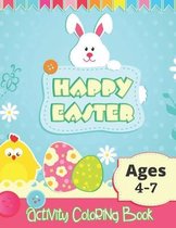 HAPPY EASTER Activity Coloring Book