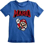 Super Mario kindershirt blauw – It's Me Mario! maat 5-6 jaar (116)