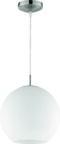 LED Hanglamp - Hangverlichting - Trinon Mono XL - E27 Fitting - Rond - Mat Nikkel - Aluminium