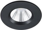 LED Spot - Inbouwspot - Torna Zagrona - 5W - Waterdicht IP65 - Dimbaar - Warm Wit 3000K - Mat Zwart - Aluminium - Rond