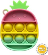 Blij Kind - Fidget - Pop it - Ananas - Mini - Roze - Geel - Groen - Sleutelhanger