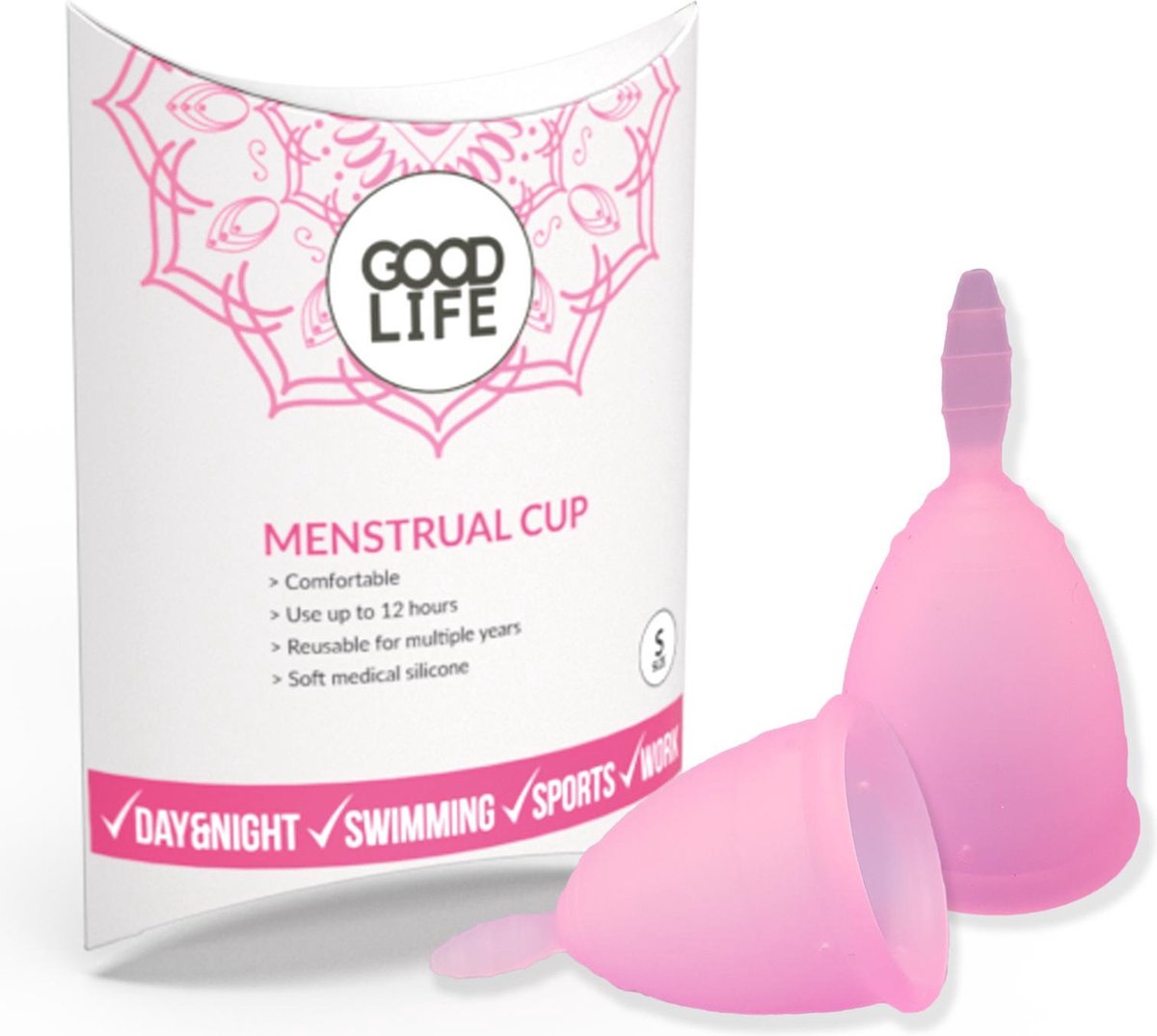 Goedkoopste Menstruatiecup maat S - GOODLIFE products - Herbruikbaar en duurzaam