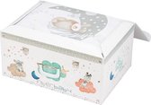 Interbaby Bedtextielset Beer Junior Katoen Wit/grijs 4-delig