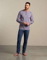 Eskimo heren tricot pyjama - Matti  - M   - Blauw